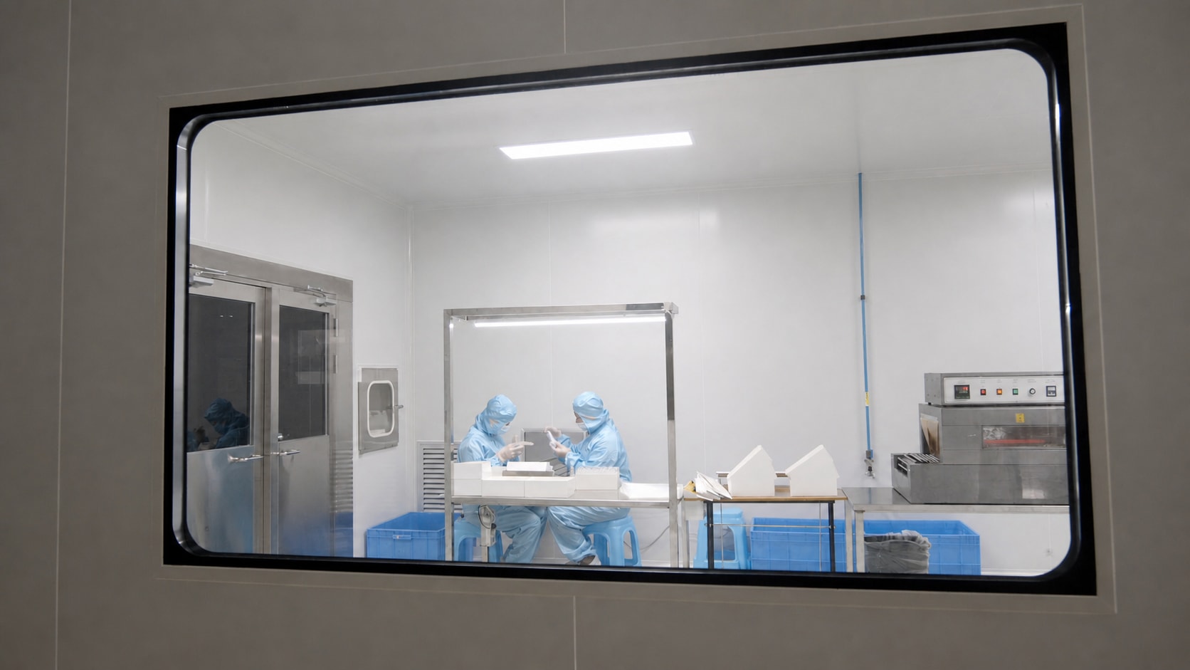 IDEAL-teamleden aan het werk in de cleanroom