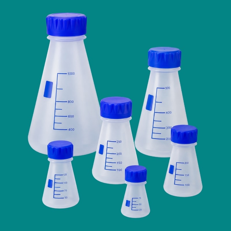GL45 PP Erlenmeyer Şişeleri