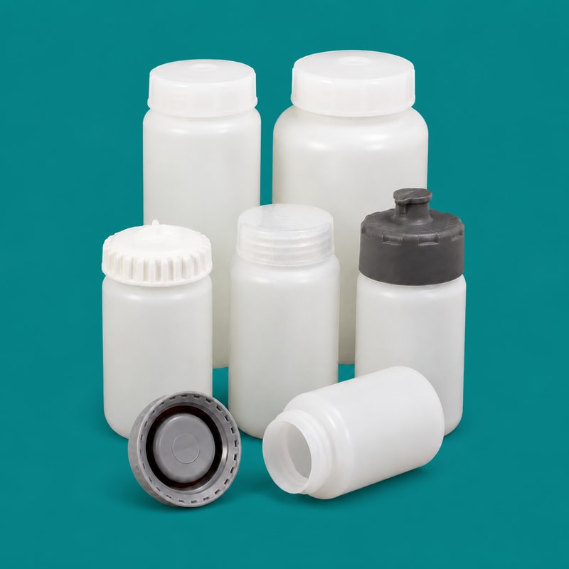 HDPE Düz Tabanlı Yüksek Hızlı Santrifüj Şişeleri