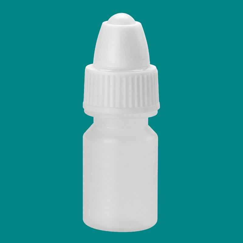 Frasco cuentagotas de LDPE con tapón de rosca de color — 4 mL — SKU 82001