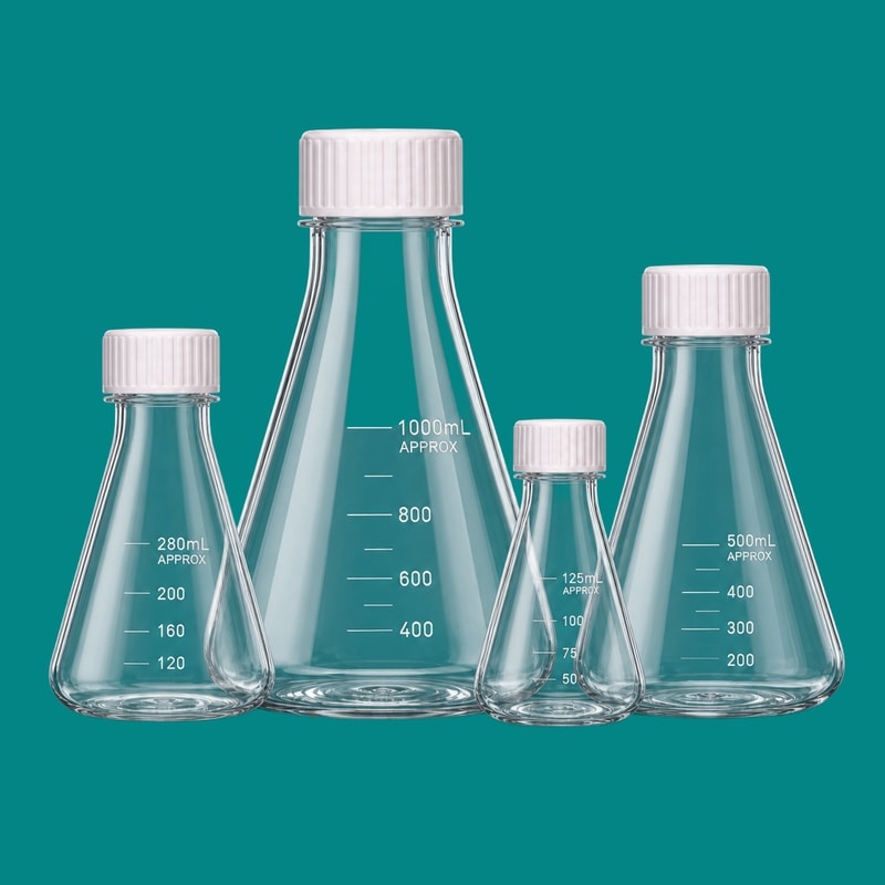 PC Erlenmeyer Kültür Şişeleri