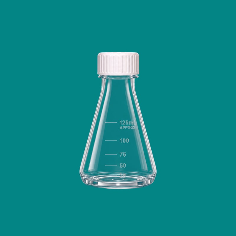 Κωνικές φιάλες καλλιέργειας Erlenmeyer PC — 125 mL — SKU 82079