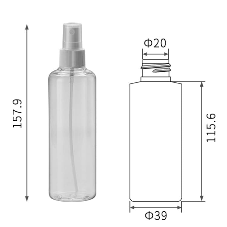120ml pet spray palack
