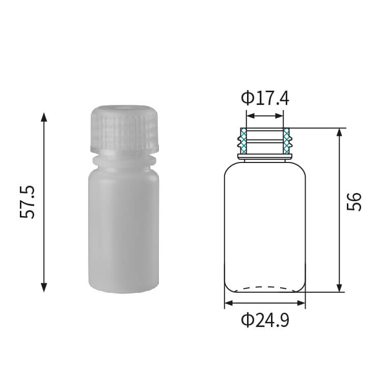 15ml Narrow Mouth Reagent Bottle