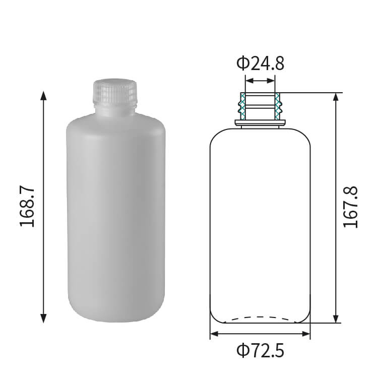 Butelka na odczynniki z wąskim otworem o pojemności 500 ml