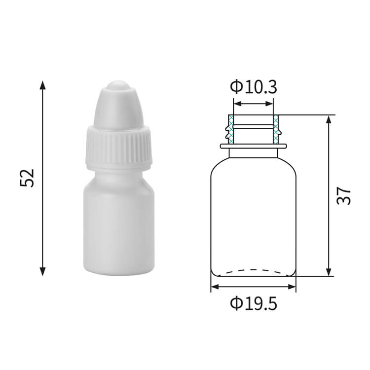 Butelki z zakrętką LDPE z kroplomierzem o pojemności 5 ml