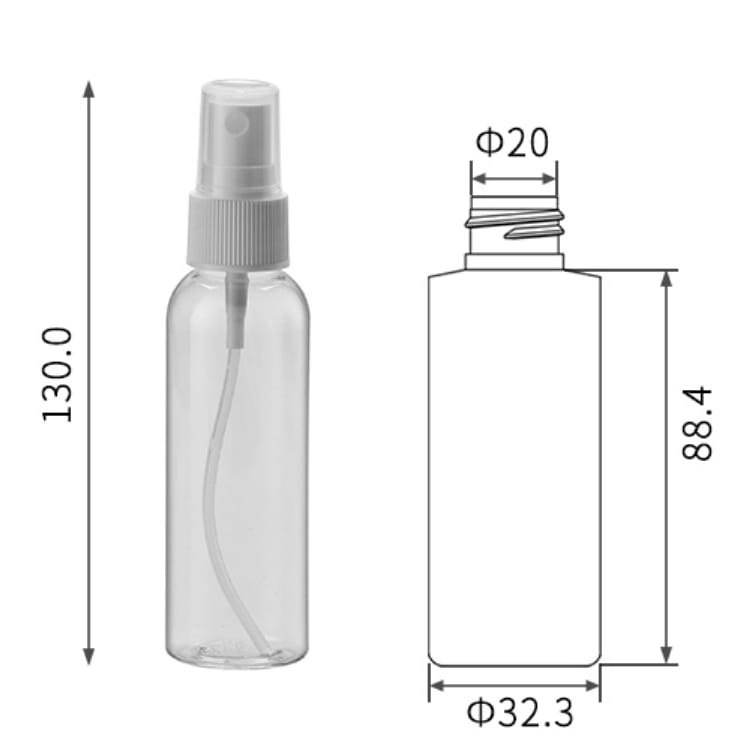 60ml pet spray bottle