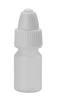 Gjennomsiktige dråpeflasker av plast med skrukork