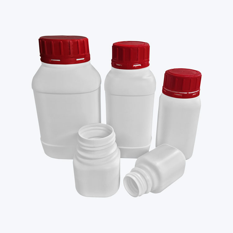 Bouteilles carrées solides en HDPE