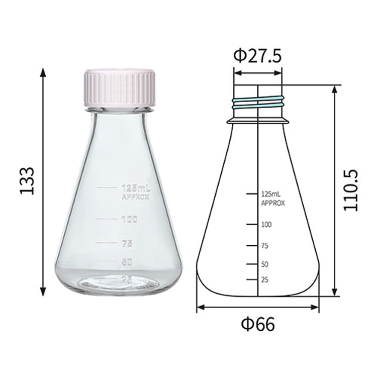125ml Polycarbonate Erlenmeyer Flasks