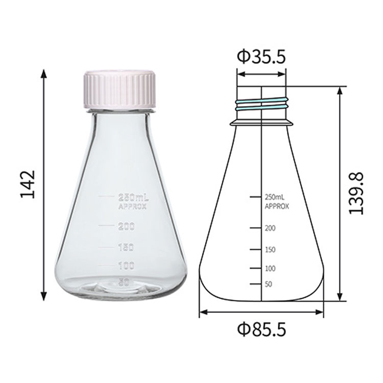 250ml Polycarbonate Erlenmeyer Flasks